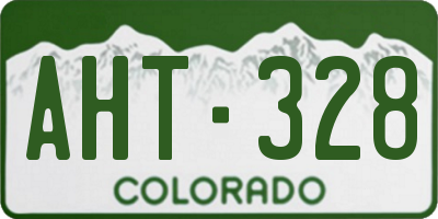 CO license plate AHT328