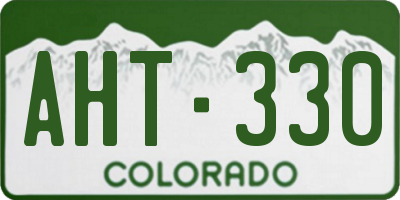 CO license plate AHT330