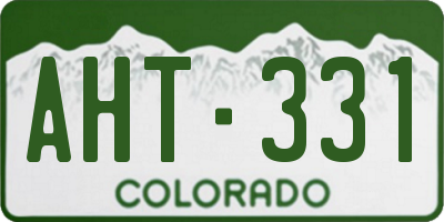 CO license plate AHT331