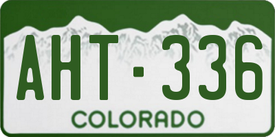 CO license plate AHT336