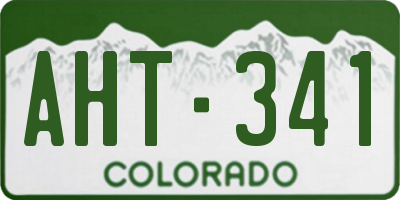 CO license plate AHT341