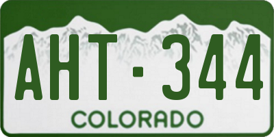 CO license plate AHT344