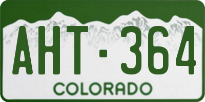 CO license plate AHT364
