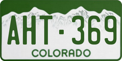 CO license plate AHT369