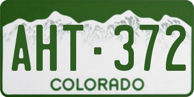 CO license plate AHT372