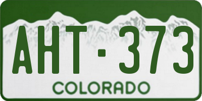 CO license plate AHT373