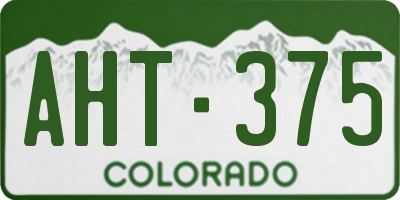 CO license plate AHT375