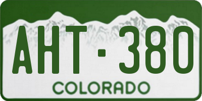 CO license plate AHT380