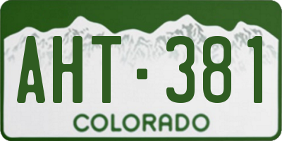 CO license plate AHT381