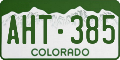 CO license plate AHT385