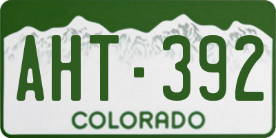 CO license plate AHT392