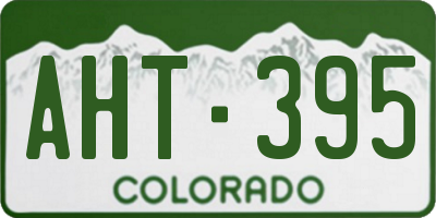 CO license plate AHT395