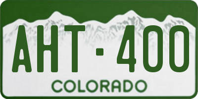 CO license plate AHT400