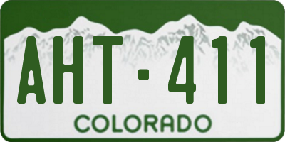 CO license plate AHT411
