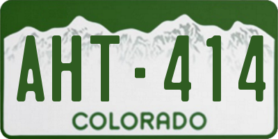 CO license plate AHT414