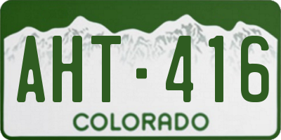 CO license plate AHT416