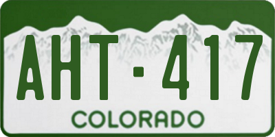 CO license plate AHT417