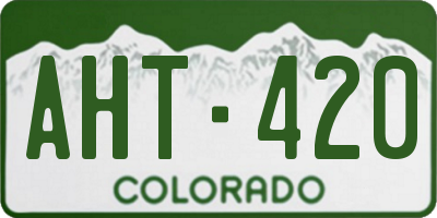 CO license plate AHT420