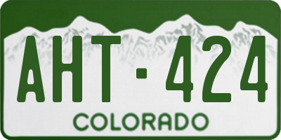 CO license plate AHT424