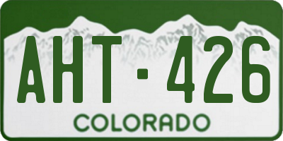 CO license plate AHT426