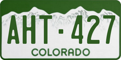 CO license plate AHT427