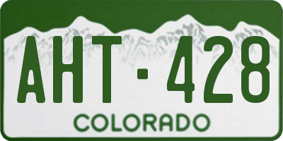 CO license plate AHT428