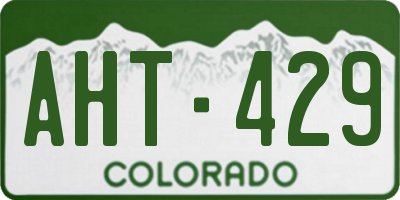 CO license plate AHT429