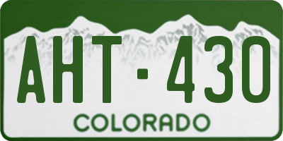 CO license plate AHT430