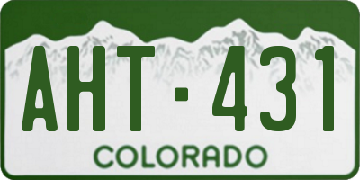 CO license plate AHT431