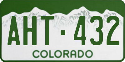 CO license plate AHT432