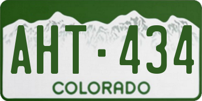 CO license plate AHT434