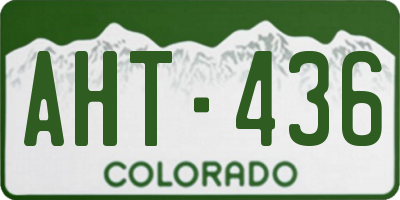 CO license plate AHT436