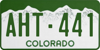 CO license plate AHT441