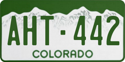 CO license plate AHT442