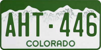 CO license plate AHT446