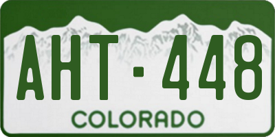 CO license plate AHT448