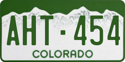 CO license plate AHT454