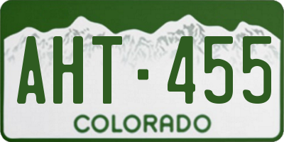 CO license plate AHT455