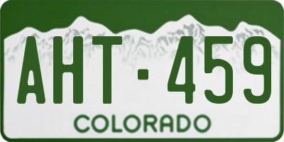 CO license plate AHT459