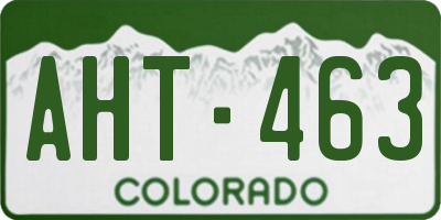CO license plate AHT463