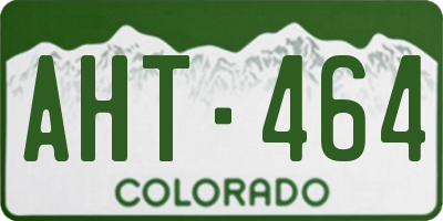 CO license plate AHT464