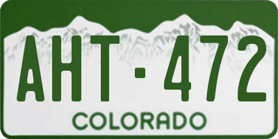 CO license plate AHT472