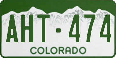 CO license plate AHT474