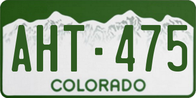 CO license plate AHT475