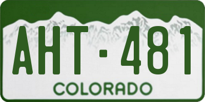 CO license plate AHT481