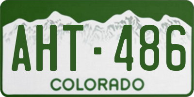CO license plate AHT486