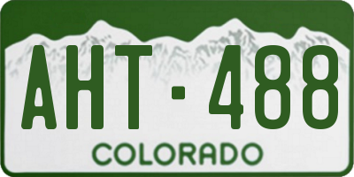 CO license plate AHT488