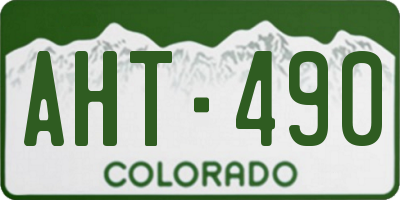 CO license plate AHT490