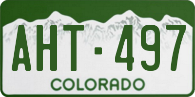 CO license plate AHT497