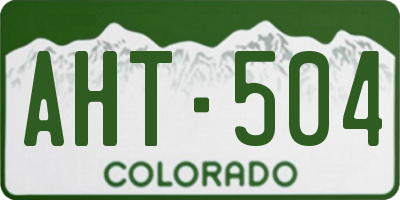 CO license plate AHT504